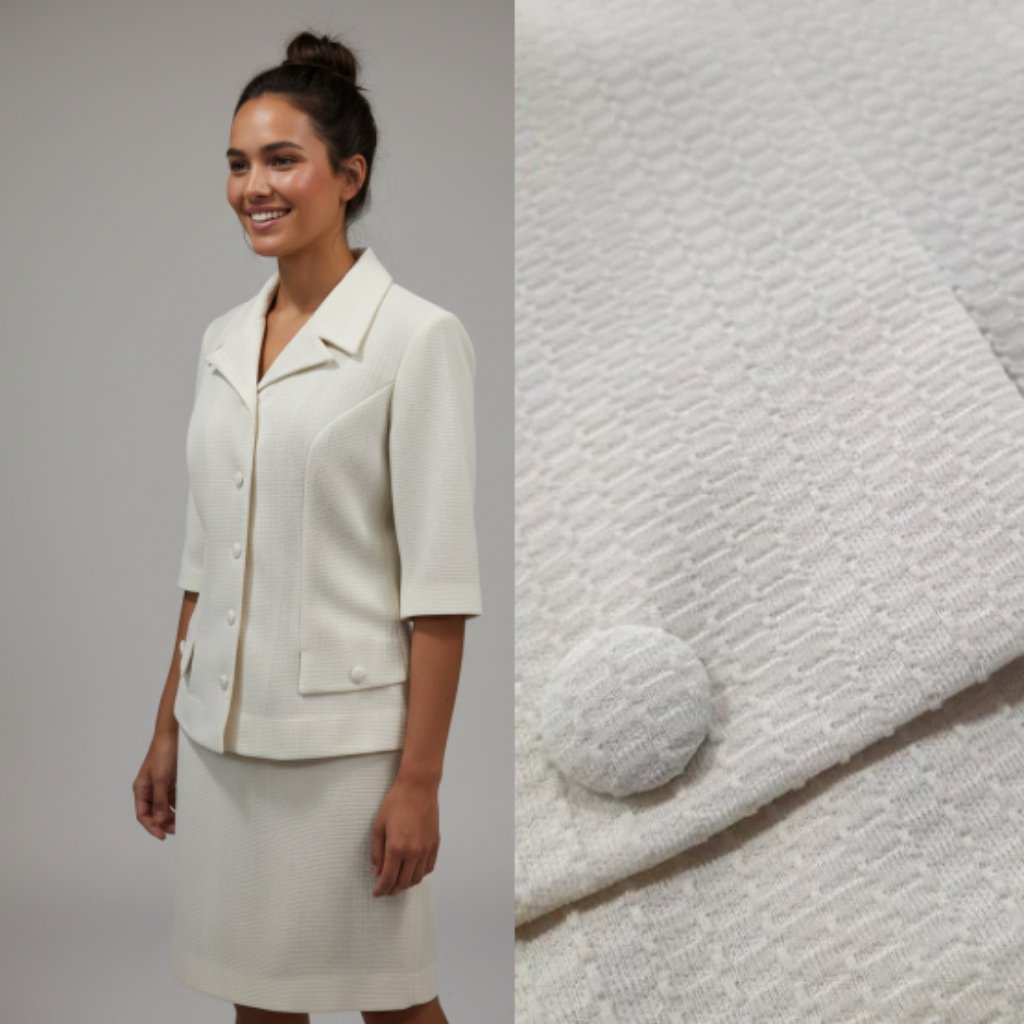 Vtg 60s Double Knit Skirt Suit  Evie Adams Brand